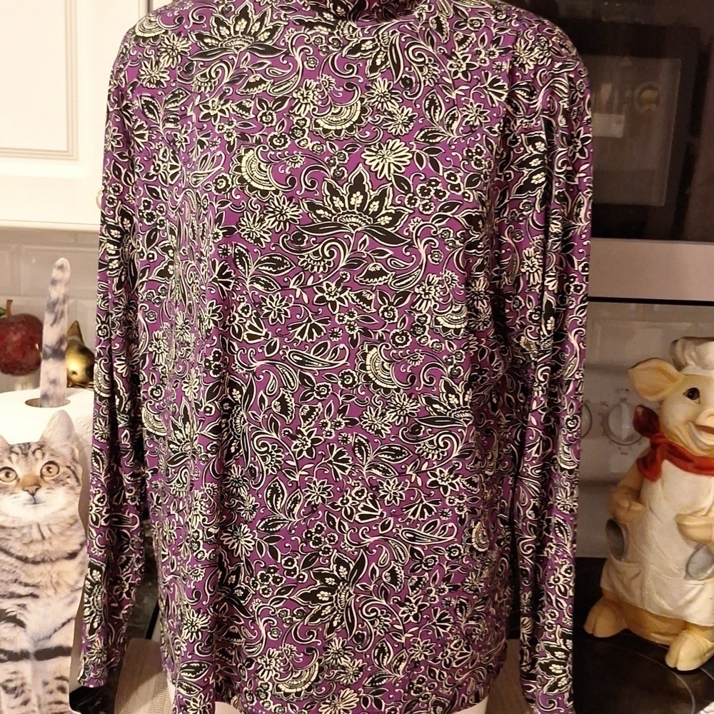 l womens Susan Graver stretch long sleeve regular size turtleneck XL